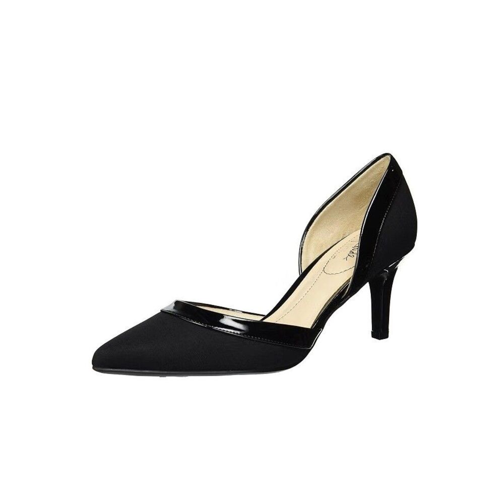 Life Stride Womens 9 M Black Patent Saldana Pointed Toe Pumps Heels NIB TE3